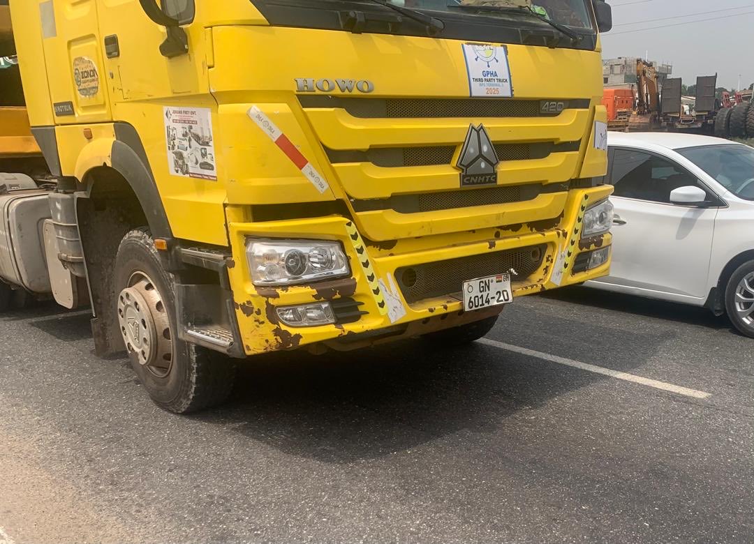 KAgbodza's tweet photo. The beneficial owner of the vehicle which caused this extensive damage  to the footbridge between Feista Royal and Nogahill Hotel on the N1 highway must immediately report to the police,assist with investigation and take responsibility for the repair. https://t.co/SPwbwLE8XN