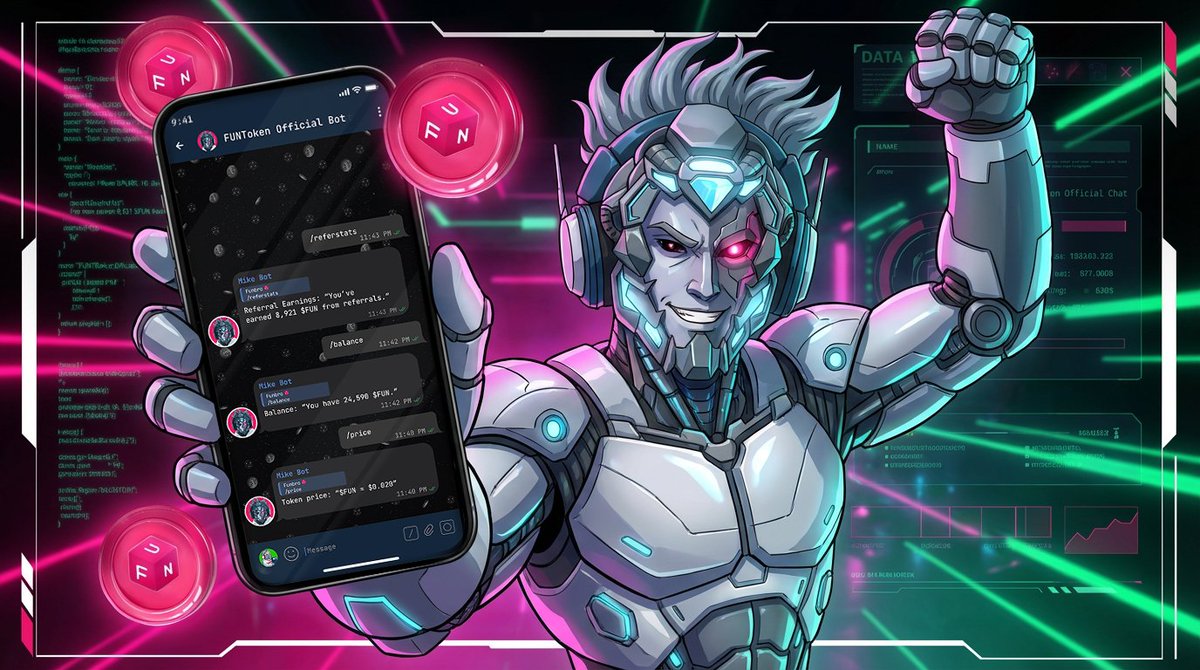 FUNtoken_io's tweet photo. Manage your $FUN like a pro⚡

/price → Live value 
/balance → Your holdings 
/referstats → Referral rewards

Everything you need, powered inside the $FUN Bot👇
https://t.co/wsQmaKAkEv https://t.co/7IUQoaHIB6