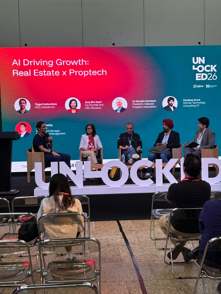 thelibrarianai's tweet photo. 🚀 Big moments at #UNLOCKED26: The Premier East–West Real Estate × Tech Conference, hosted by igloo on 4 February at GlassDome – Landmark of Good.

The one-day summit brought together leaders from real estate, tech, and finance to explore collaborations shaping the future of the industry. We were proud to showcase https://t.co/HAYHWdVEmd’s latest real estate feature, enabling agents to update client preferences on the go and instantly surface relevant property listings—within minutes.

 A special shoutout to Fabian Tan for his stage debut and to Tiago Costa Alves for sharing insights on how AI is transforming real estate operations.

Grateful to connect with industry experts and looking forward to more conversations that move proptech forward.

#unlocked26 #igloohome #TheLibrarian #PropTech #AI #RealEstate