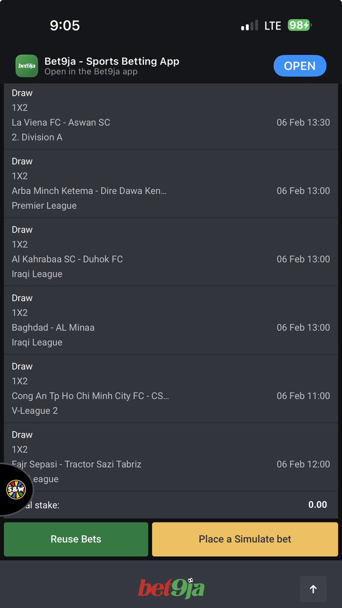 officialmoore7's tweet image. Early Kickoff 

3ZPNN6W - 6/6 

3ZPNQJQ - 6/6 

#Bet9jaCode