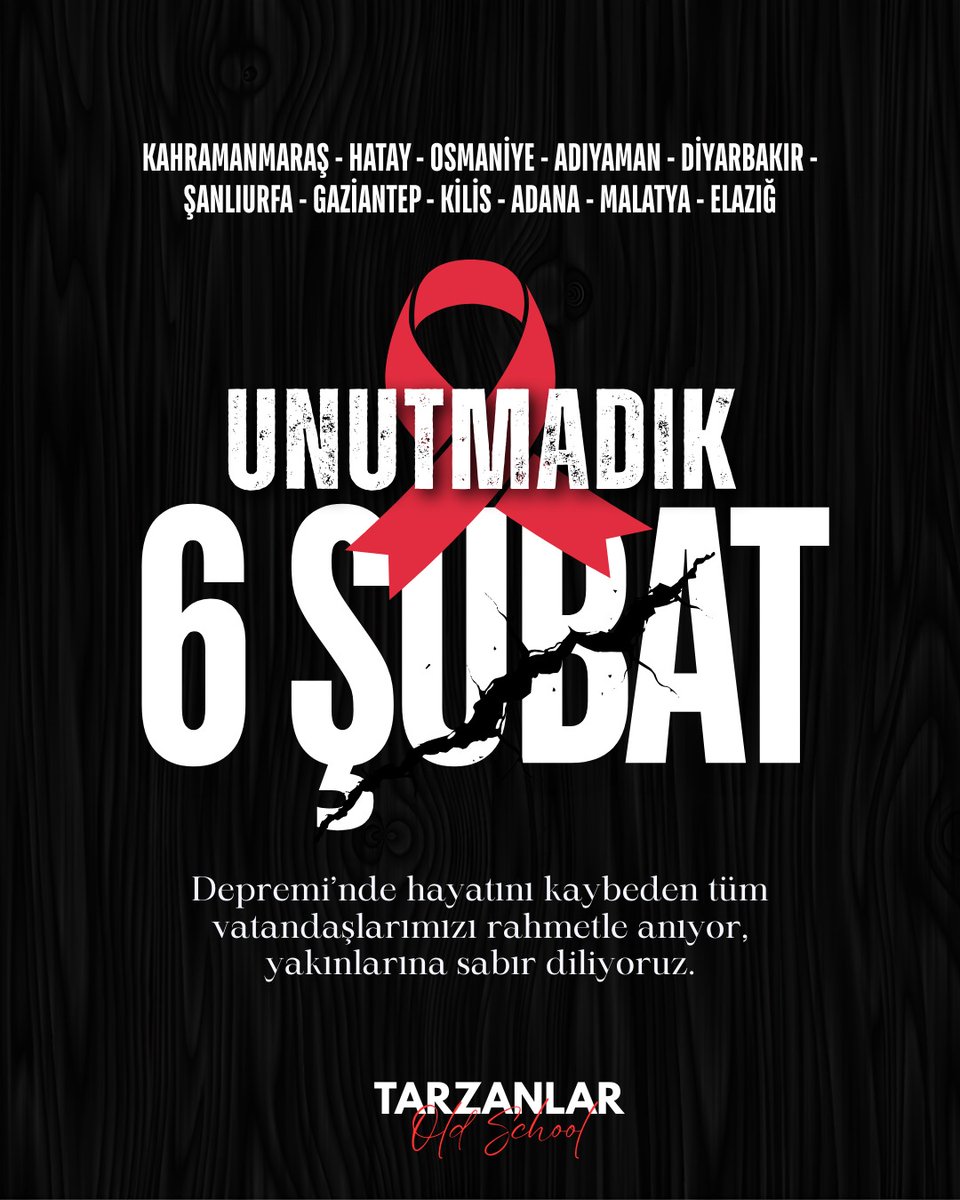 6 Şubat felaketinde kaybettiğimiz her bir canın, yarım kalan her bir hikayenin emaneti kalbimizde. Ne gidenleri unuttuk, ne de çekilen acıları unutturacağız. 
Vefat eden tüm vatandaşlarımıza Allah’tan rahmet geride kalanlara bitmek bilmeyen sabırlar diliyoruz. Başımız sağ olsun.