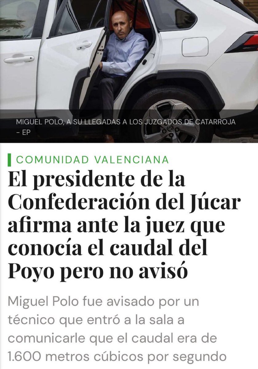 <a href="/pirlosantos/">Pilar R Losantos</a> Estaba de cervezas, y a diferencia de Mazón, este sí pertenece al CECOPI y era importante su presencia.

Y curiosamente estuvo informado todo el día EXCEPTO cuando el caudal del Poyo superó 4 veces el del Ebro.

¿Y adivináis quién es la responsable? Pilar Bernabé.
