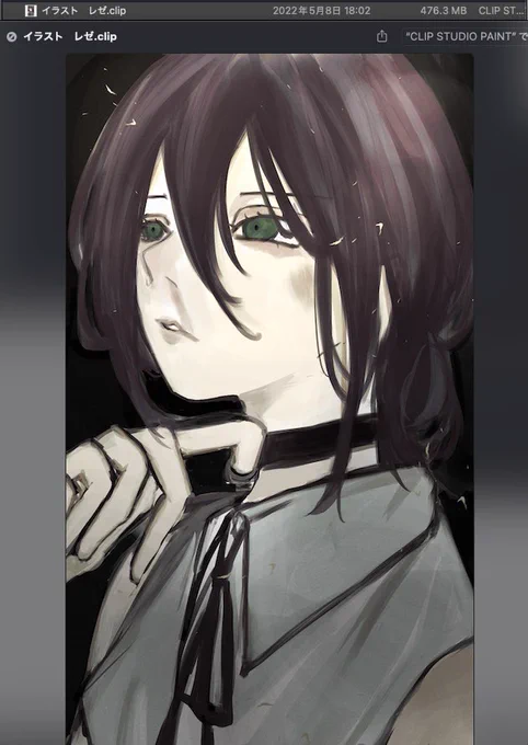 4年前初描きレゼからの成長見て欲しい