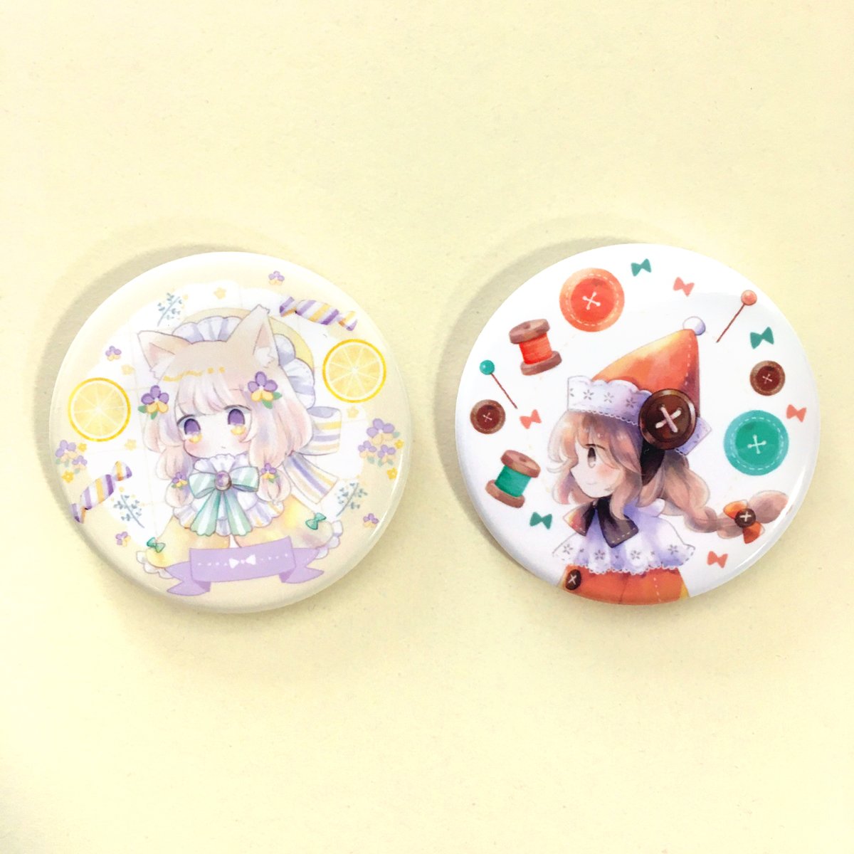 缶バッジを作りました 可愛く綺麗に仕上げていただきありがとうござい