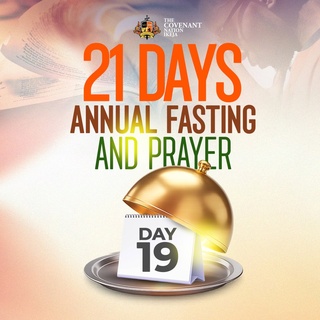 Today is Day 19 of our 21 Days fast.

We encourage you to recite Psalm 23 to yourself in a descriptive manner.

#TCNIkeja #TCNIkejaCentre #FastingAndPrayer