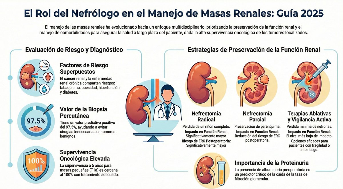 💥El manejo de las masas renales  no es solo quirúrgico. El nefrólogo es clave para preservar función renal, evaluar riesgo y mejorar resultados a largo plazo. Guía 2025 👇👇ajkd.org/action/showPdf… <a href="/SENefrologia/">S.E.N. Nefrología</a> <a href="/SOMANEorg/">Sociedad Madrileña de Nefrología (SOMANE)</a>