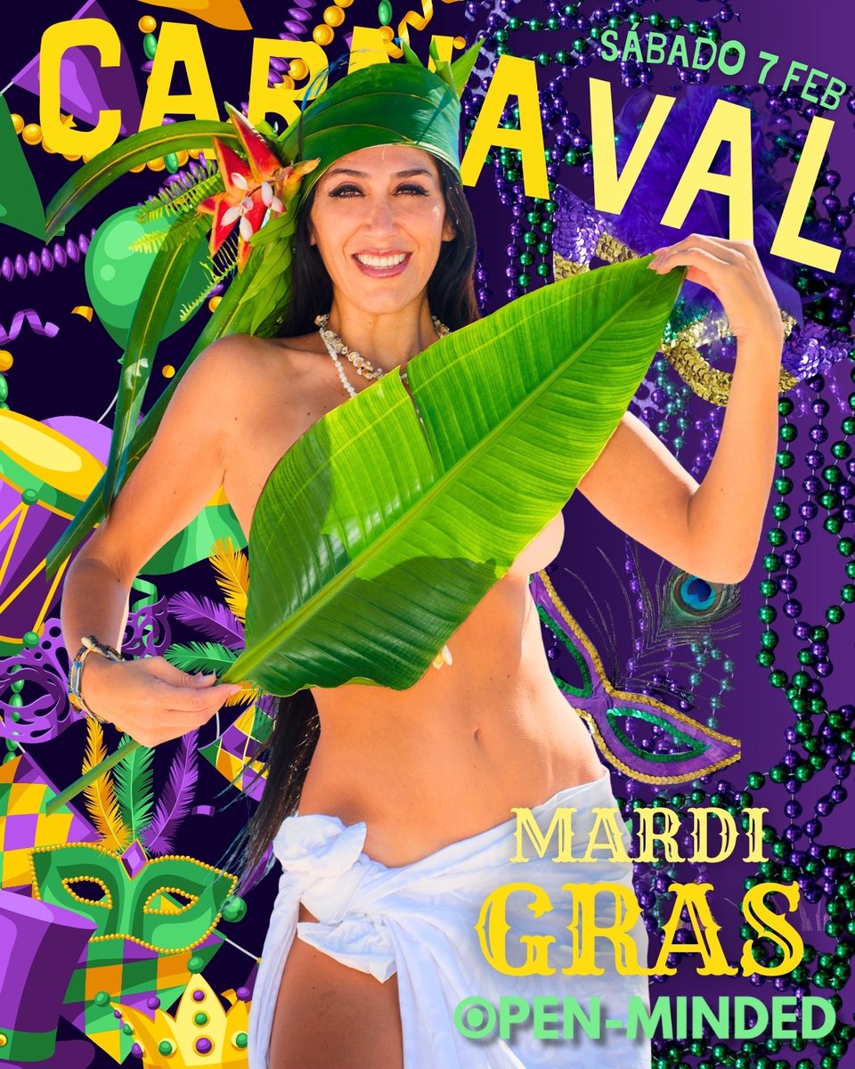 openmindedes's tweet image. Sábado 7 de febrero · Carnaval de Ruzafa &amp;amp; Mardi Gras en OPEN

Febrero vuelve a marcar el ritmo de València. Las calles de Ruzafa se preparan para su pregón, el Parque Central se llena de color y el barrio recuerda —una vez más— que el Carnaval no es un evento, sino un estado de…