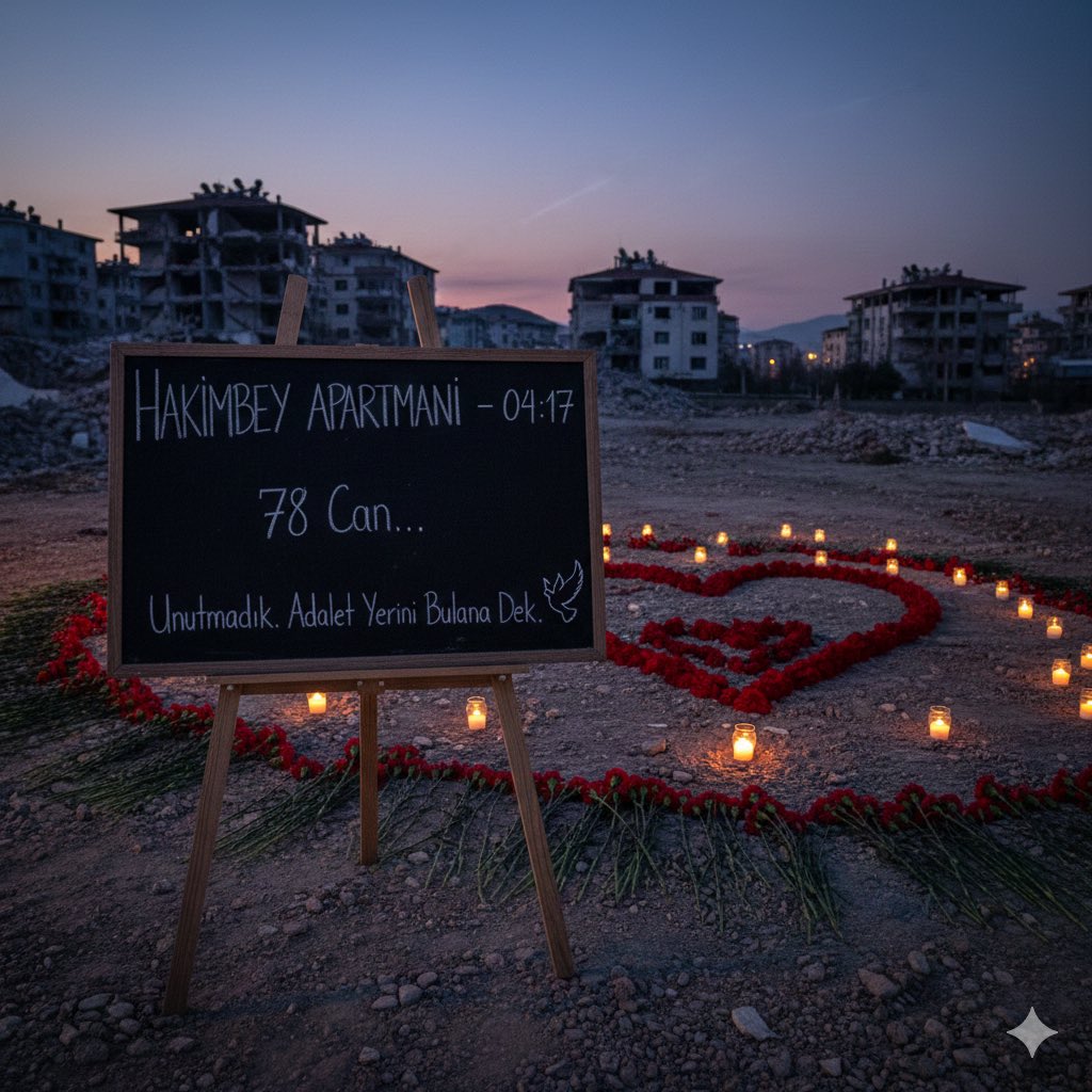 6 Şubat depremlerinde hayatını kaybeden vatandaşlarımızı anıyoruz..