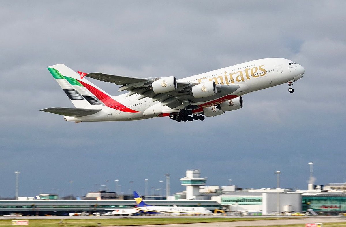 Amazing photos by <a href="/RingwayPaul/">Paul Rowland</a> of our departure from <a href="/manairport/">Manchester Airport</a> yesterday with <a href="/Airbus/">Airbus</a> EOG wearing its new livery! <a href="/manairport/">Manchester Airport</a> really does have some of the best photographers and streamers, not that I’m biased 🤣 #EK18 #A380 #Airbus #Manchester