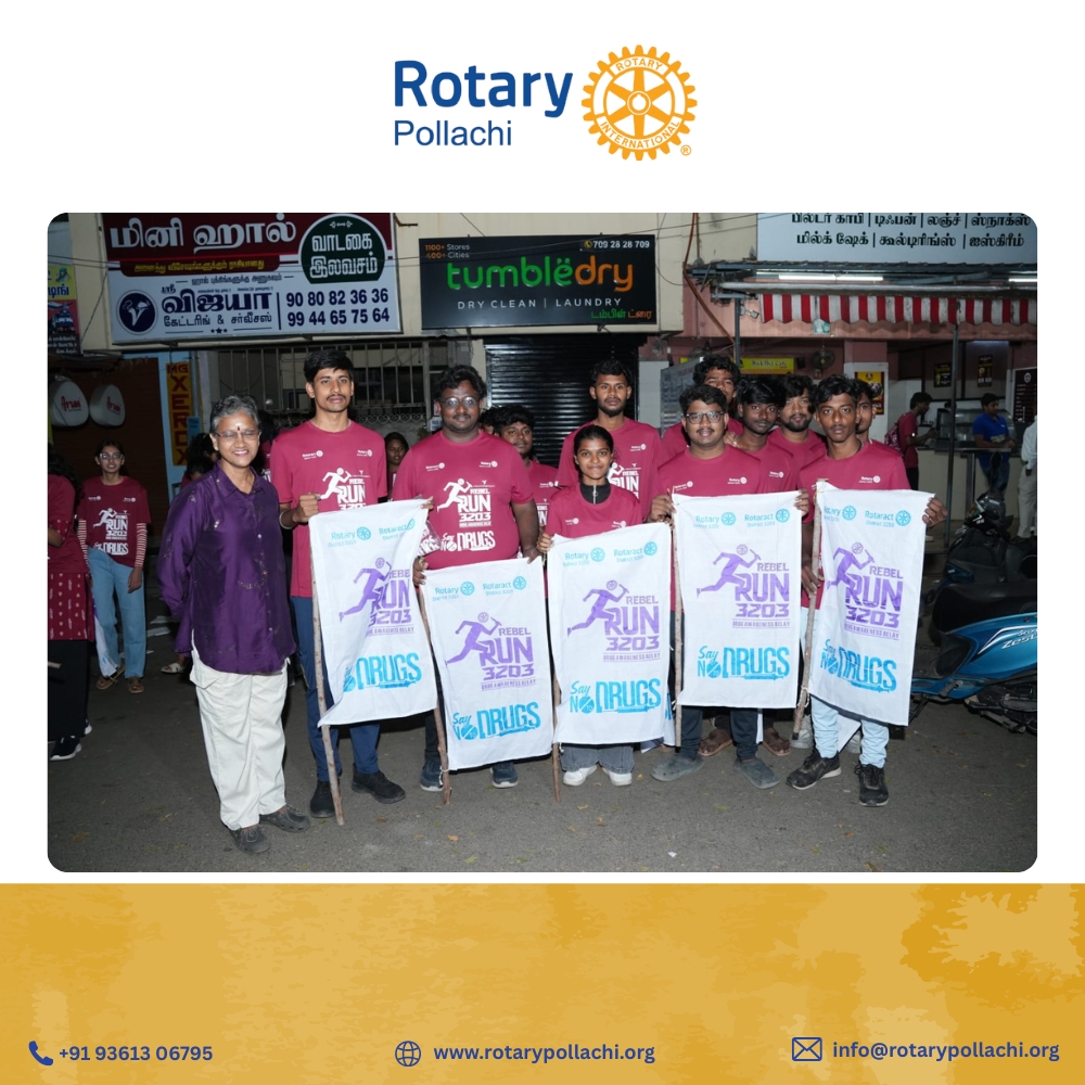 rotary_pollachi's tweet image. Date : 31.01.2026
Event : Drug Awareness Relay from Pollachi to Erode 

🌍 DRUGS-க்கு NO! LIFE-க்கு YES!

Organised by
Rotaractors &amp;amp; Rotarians of RI District 3203

#DrugAwareness #SayNoToDrugs #YesToLife #RelayForLife #WorldRecordAttempt #Rotary3203 #RotaryPollachi
