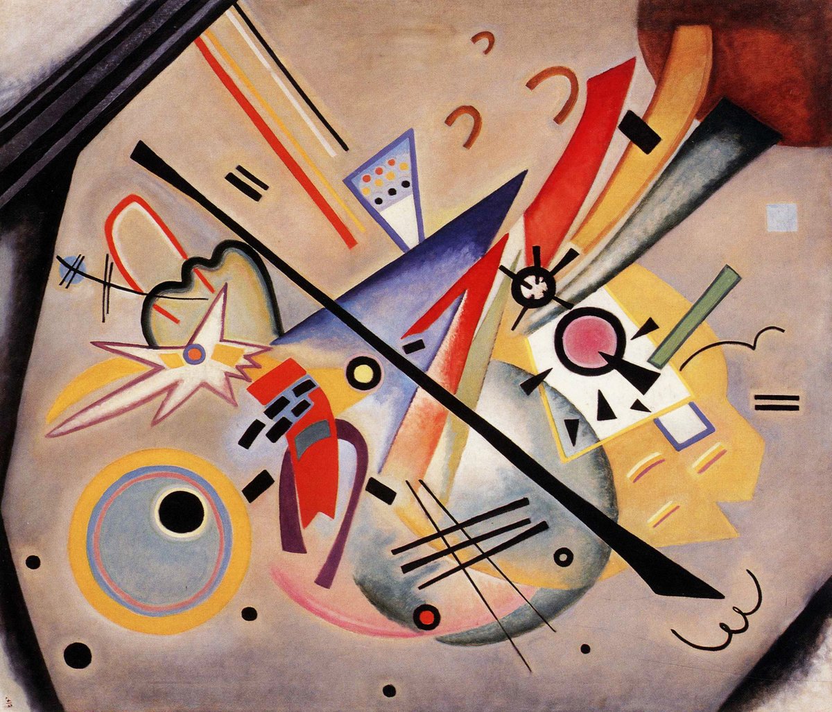 MenschOhneMusil's tweet image. Wassily #Kandinsky, On Grey, 1923.