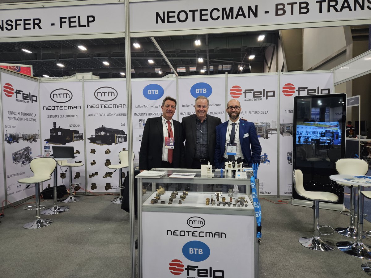 neotecman's tweet photo. Neotecman participated with great success at Expo Manufactura 2026 in Mexico, where we presented our latest innovations in hot-forging technology for brass and aluminum.  We would like to sincerely thank all customers, partners, and industry professionals who visited our stand https://t.co/xi4KXANP58