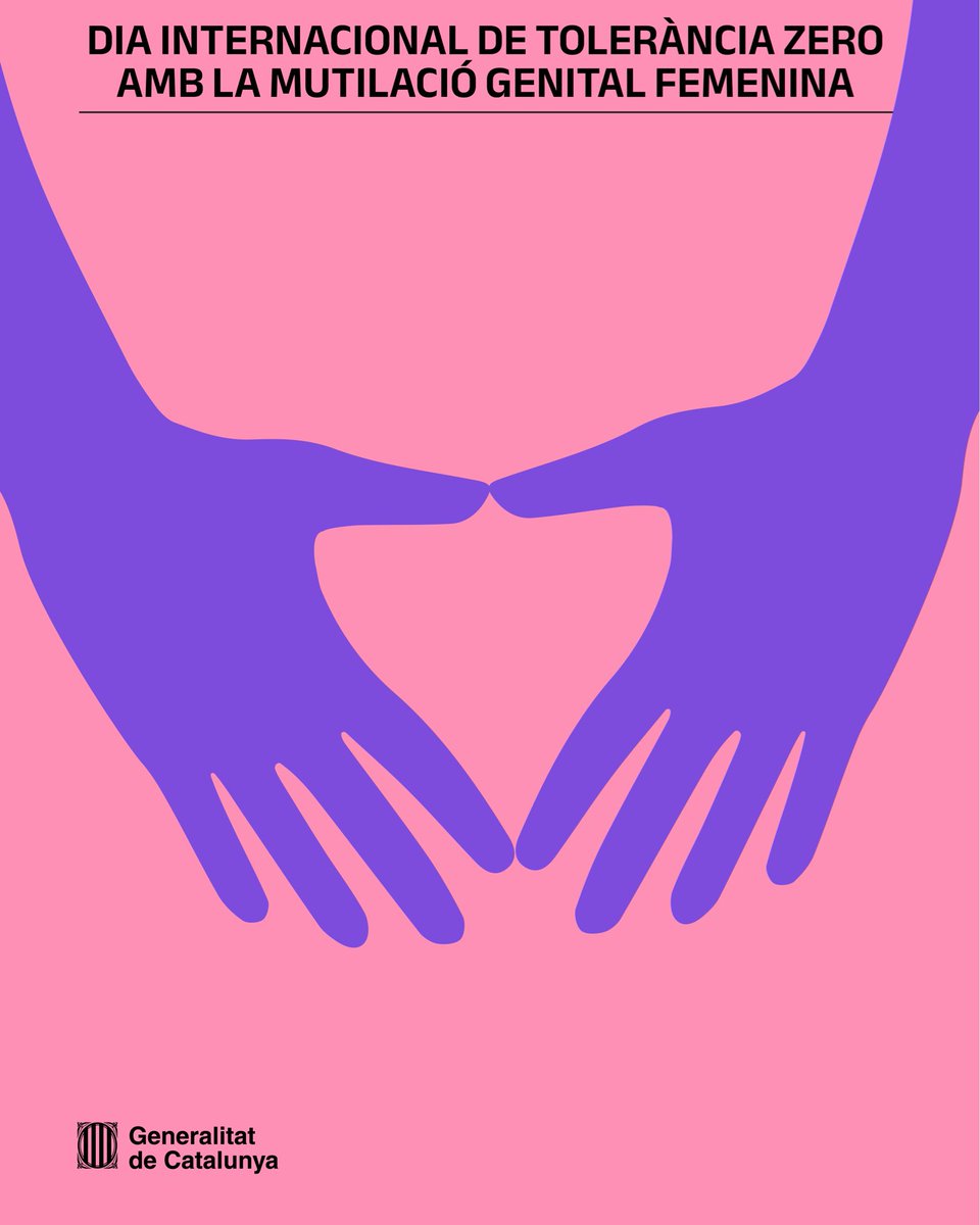 🔴 Més de 230 milions de dones i nenes han patit mutilació genital femenina.
És violència masclista, vulnera els drets humans i posa en risc la salut.

Des del Govern actuem amb <a href="/salutcat/">Salut</a> i <a href="/educaciocat/">Educació</a> per prevenir-la, detectar-la i erradicar-la.