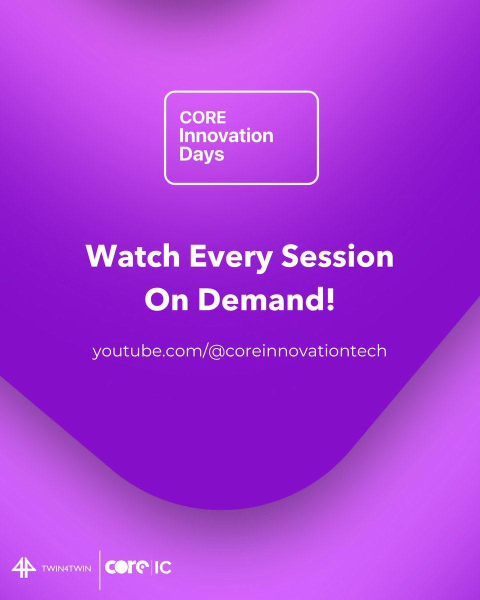 Twin4TwinEU's tweet image. 🎥 Catch up on all 𝗖𝗢𝗥𝗘 𝗜𝗻𝗻𝗼𝘃𝗮𝘁𝗶𝗼𝗻 𝗗𝗮𝘆𝘀 #𝟮 key insights, expert talks, and panel discussions—now available on YouTube.
🔴 𝗪𝗮𝘁𝗰𝗵 𝗼𝗻 𝗱𝗲𝗺𝗮𝗻𝗱 𝗻𝗼𝘄: youtube.com/@coreinnovatio…

#Twin4Twin #HorizonEU #DigitalTwins #BigData #Industry40 #COREInnovationDays