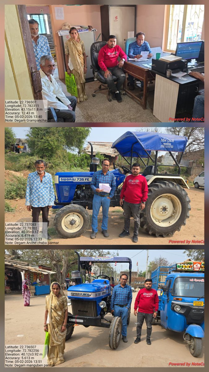 કૃષિને વેગ આપવા ગુજરાત સરકાર દ્વારા ખેડૂતોને ટ્રેક્ટર ધટકમાં સબસિડી આપવામાં આવે છે
  નડીઆદ તાલુકાના દેગામ ખાતે વિસ્તરણ અધિકારીશ્રી ખેતી અને ખેતીવાડી ગ્રામસેવકશ્રી દ્વારા ટ્રેક્ટરની ચકાસણી કરવામાં આવી..<a href="/DDO_Kheda/">DDO KHEDA</a> <a href="/DAOKheda/">DAO KHEDA Nadiad</a> <a href="/GujAgriDept/">Gujarat Agriculture, Farmer Welfare & Co-op. Dept.</a> <a href="/jitu_vaghani/">Jitu Vaghani</a>