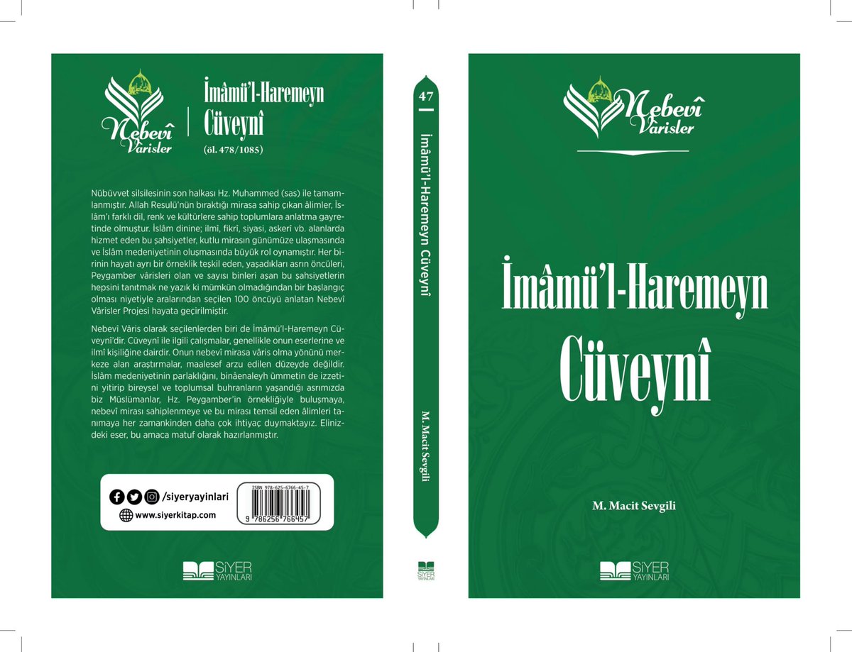 ilahiyatsiirt's tweet photo. | Yeni Yayın

Doç. Dr. M. Macit Sevgili’nin Nebevi Varisler Projesi kapsamında ele aldığı "İmamü’l-Haremeyn Cüveynî" adlı eseri Siyer Yayınları tarafından neşredildi. Değerli hocamızı çalışmalarından ötürü tebrik eder, başarılarının devamını dileriz.

🔗https://t.co/3selIEXsrW https://t.co/h2myedq8As