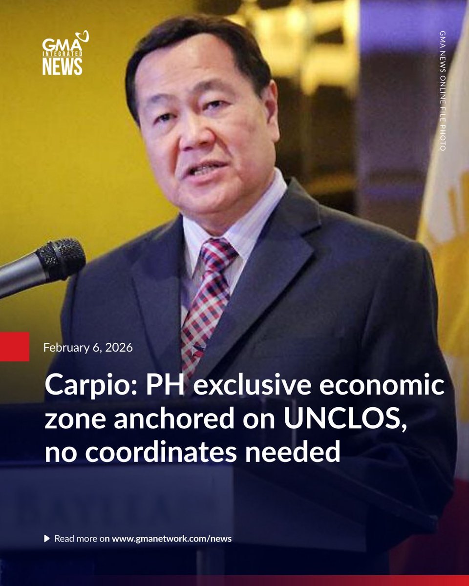 Former Supreme Court Associate Justice Antonio Carpio on Friday said geographical coordinates are not needed to determine a country’s exclusive economic zone, saying the international law already provides for the EEZ limits.

Carpio was responding to Senator Rodante Marcoleta’s