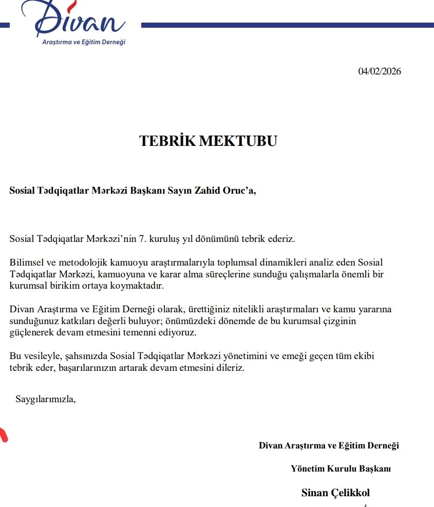Sosial Tədqiqatlar Mərkəzi /Social Research Center tweet media