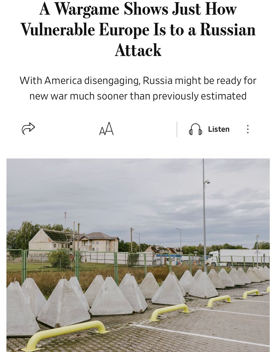 📰🇪🇺 Fears grow in Europe that Putin could attack within a year — WP

Previously, Berlin and other capitals believed that Russia could threaten NATO’s eastern flank by 2029. Now, the consensus is growing that it could happen much sooner — before Europe can build up its own