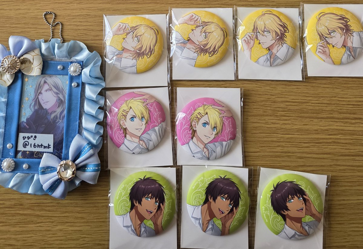 16htmk's tweet image. 【交換 譲渡】うたプリ グラショ 缶バッジ FP 

譲:那月 翔 セシル 藍 トキヤ
求:定価+送料 ＞ 同異種 カミュ レン 瑛一 瑛二

✧︎カミュ以外は友人分

お気軽にお声掛けください！