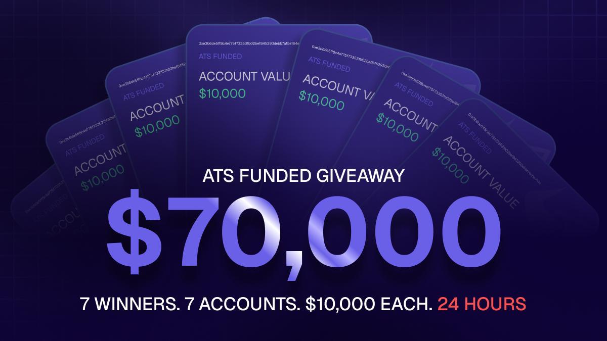 🎁 ATS Funded Giveaway

To celebrate over $74,000 paid out in over just a month, <a href="/atsfunded/">ATS Funded</a> is giving away

7x $10,000 funded accounts

to enter:
- follow <a href="/PEMZIFX/">THE_PEMZI🥷</a> <a href="/atsfunded/">ATS Funded</a> <a href="/Pemzijr/">THE_PEMZI JR</a> + turn notis on
- join chat chat.whatsapp.com/ImmejCofzV0EXL…
- join telegram channel