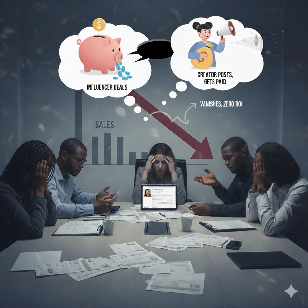 SMEs are tired of pouring money  into influencer deals only to get zero sales? Creators post, get paid, and vanish leaving you with no return on investment. These are real problems small and medium-sized businesses are facing
