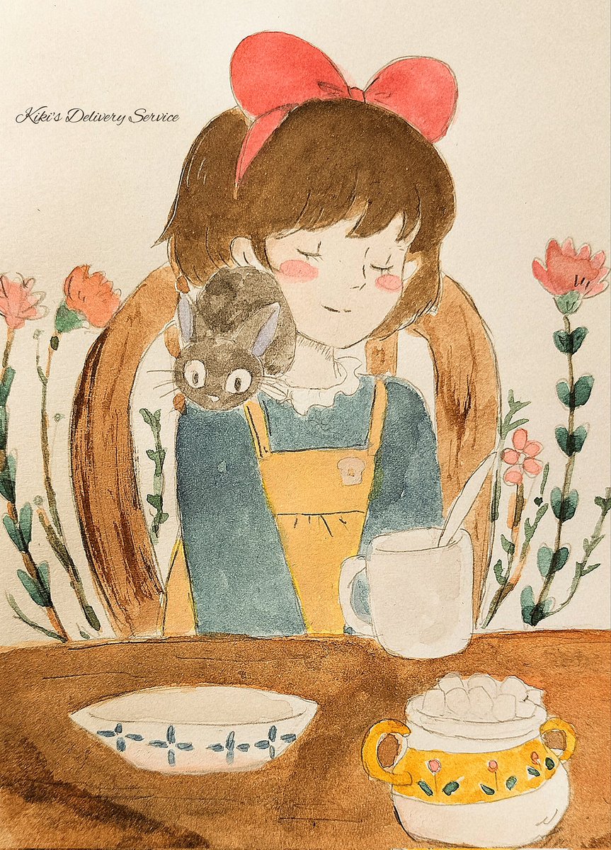 ひと休み🌼☕
#ジブリ #イラスト
