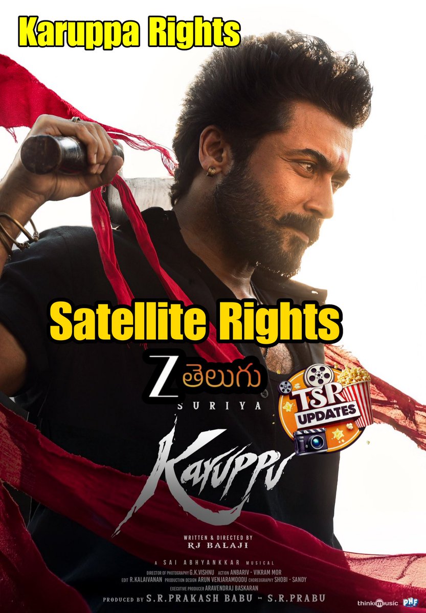 TsruUpdates's tweet photo. #Suriya Staring Upcoming Movie #Karuppu Satellite Rights Taken by #ZeeNetwork
#ZeeTelugu https://t.co/mISWF1Z5wT