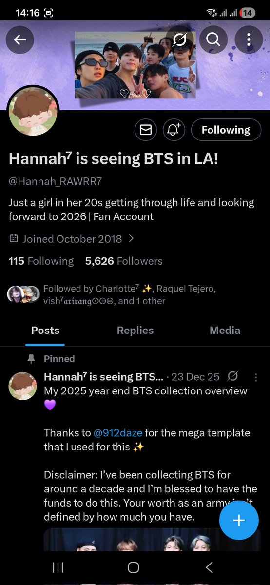 97Btsarmy's tweet photo. @Hannah_RAWRR7 Thank you 💜
Best of luck everyone ✨️✨️🍀 https://t.co/36bKYoklPT