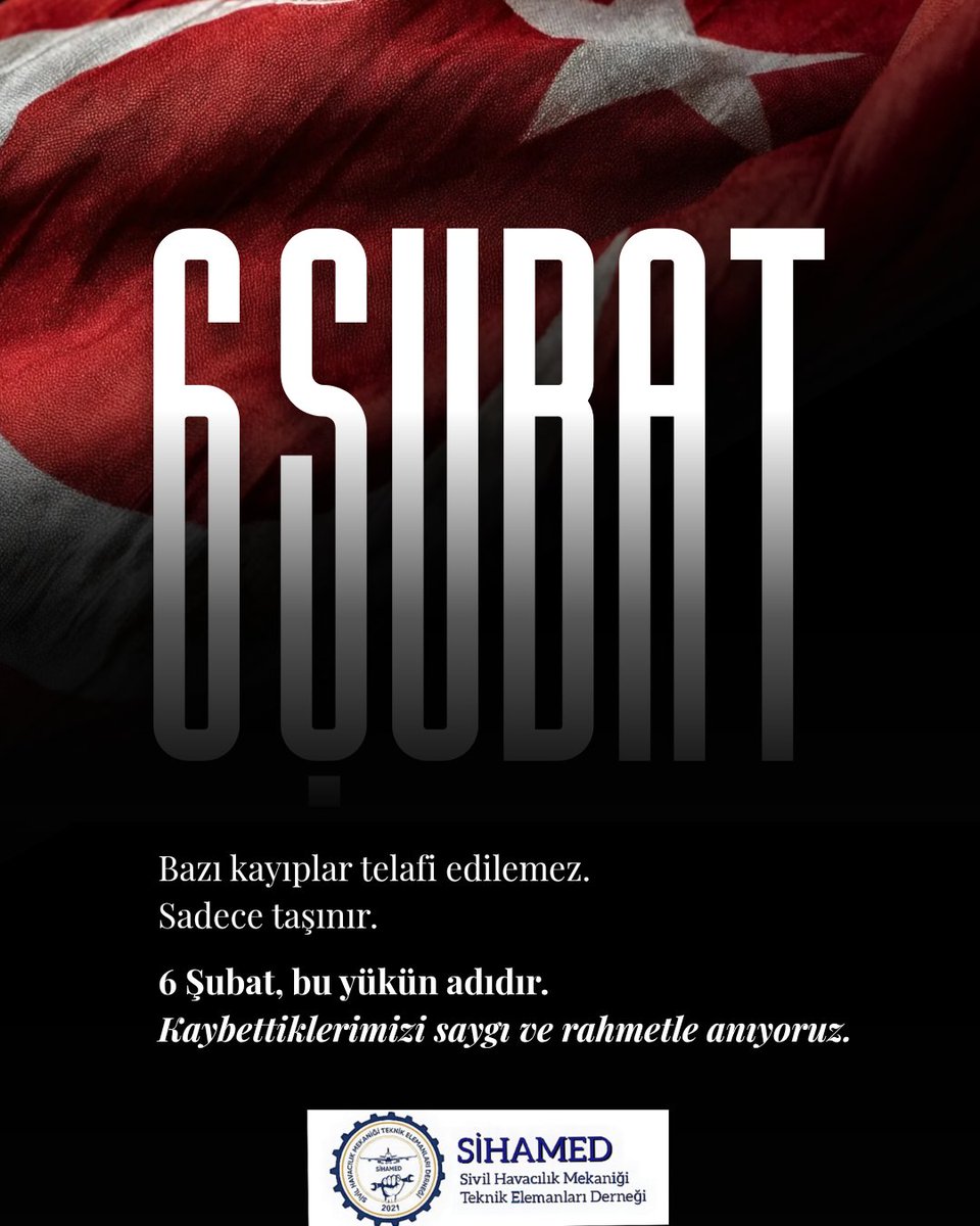 Büyük deprem felaketinin yıldönümünde, karanlık bir güne uyandığımız 6 Şubat 2023 sabahı yaşadığımız acıları ve kayıpları unutmuyor, kaybettiğimiz vatandaşlarımızı bir kez daha rahmetle anarken, acılı ailelerine sabırlar diliyoruz.