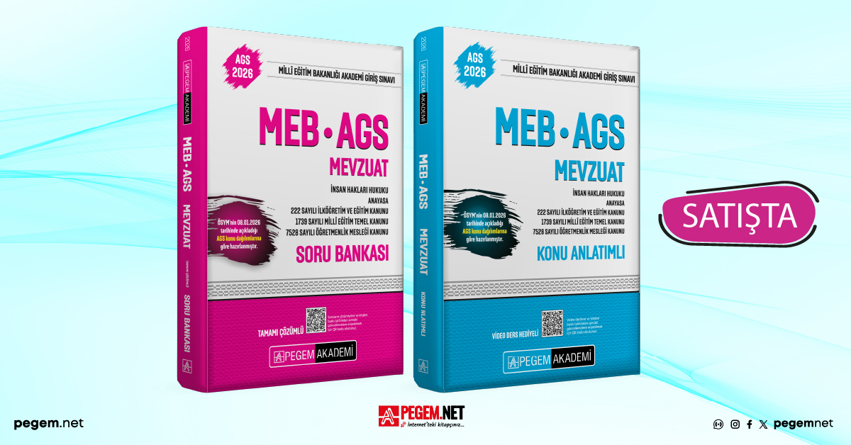 2026 MEB-AGS Mevzuat Konu Anlatımlı ve Tamamı Çözümlü Soru Bankası kitaplarımız satışta!

İncelemek için 👉 pegem.net

#pegemnet #pegemakademi #pegem #ags #mebags #ags2026 #mebags2026 #agskonuanlatım #agssorubankası #agsmevzuat #sınavahazırlık #eğitimbizimişimi