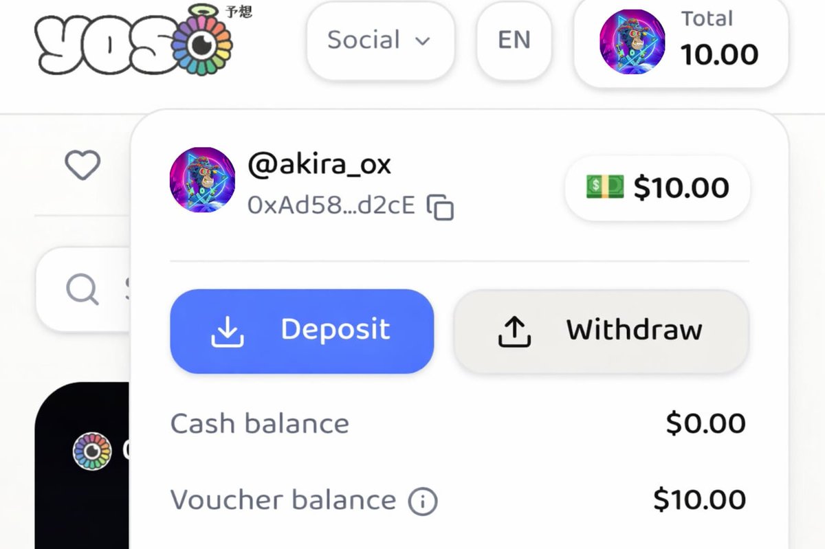 YOSO x Akira_OX004 Giveaway 🎉

Yoso Social is doing something different in the prediction space. It feels more like social predictions mixed with community-driven markets. 👁️

We are giving away 20 Alpha Invite Codes loaded with free trading credit so you can join the