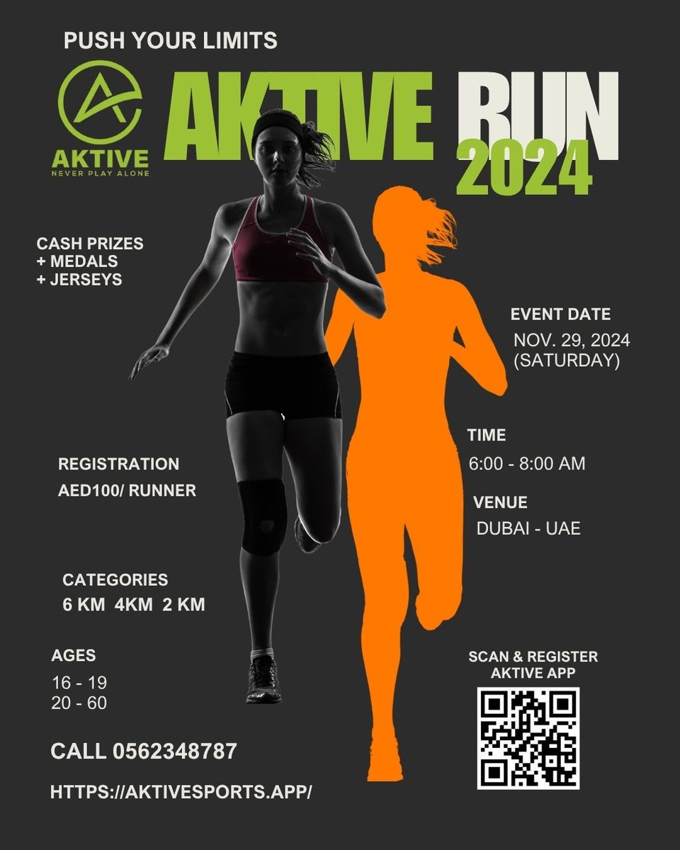 Aktiveapp's tweet photo. AKTIVE Run Experience 
A look back at the energy, the passion, and the finish-line smiles🏃‍♂️
AKTIVE Run Tournament was more than a race, it was a celebration of movement
Share your run achievement with us 
#running
#run
#aktivesports
#aktiveapp
 https://t.co/S15fU0Mmcc
056 2348787 https://t.co/UxbXNnfqeL