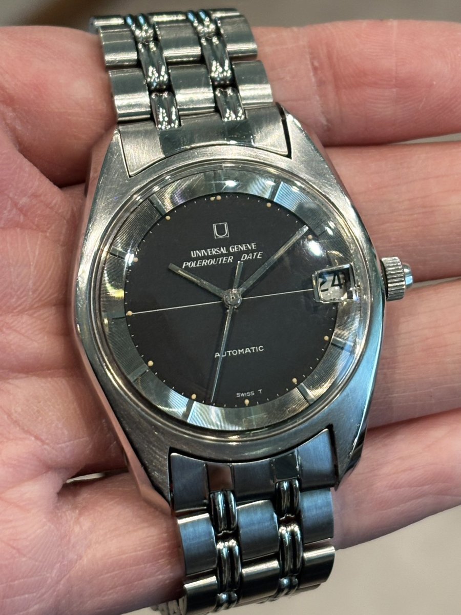 ゲイフレアー 71年製 UG ユニバーサルジュネーブ 純正 SSブレス 18mm