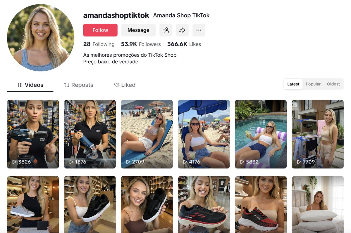 TikTok Shop template grid