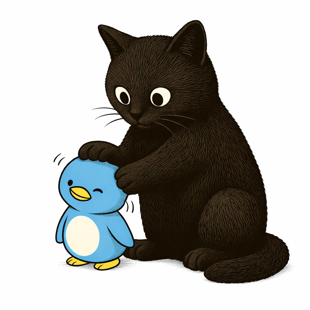 penchans2025's tweet photo. 今日は頭痛がひどいので、マッサージへ🐧少しだけスッキリ✨
#イラスト好きさんと繫がりたい #猫好きさんと繋がりたい #ぺんちゃん #黒猫 #キャラクター https://t.co/7LhoYCI6LQ