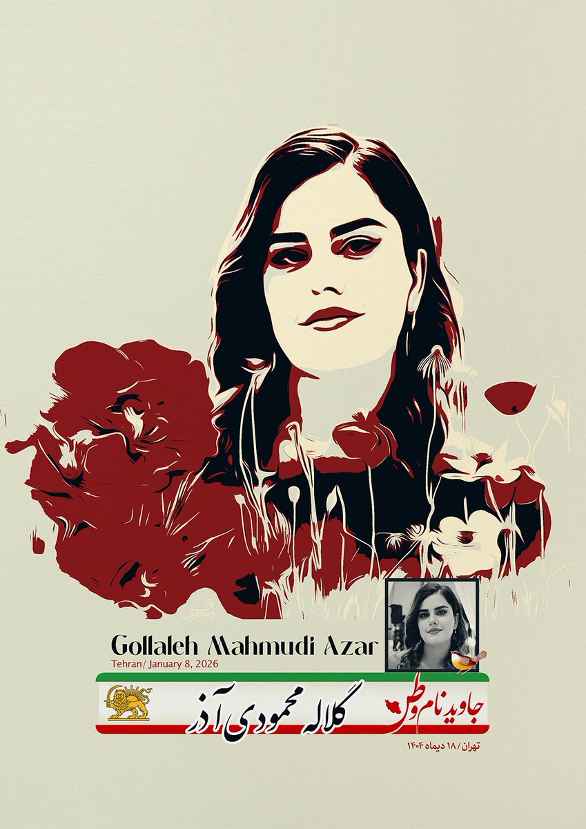 RNasooti's tweet photo. Gollaleh Mahmudi Azar, 31, student from Mahabad. Killed by regime forces in Tehran, Jan 8. Shot with live ammunition. گلاله محمودی‌آذر، ۳۱ ساله دانشجو و اهل مهاباد. ۱۸ دی در تهران با شلیک مستقیم نیروهای حکومتی جان باخت.

#GollalehMahmudiAzar #IranRevolution2026  #گلاله_محمودی_آذر https://t.co/jo0G9SVMov