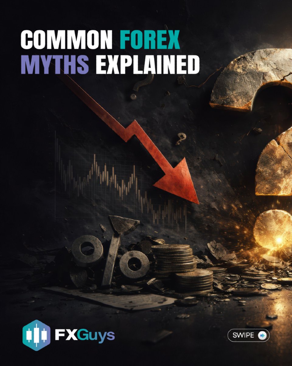 FXGuysNews's tweet image. Forex myths create unrealistic expectations.

 Learning the reality helps traders stay grounded and consistent. 🧠

#fxguys #forexmyths #tradingeducation #forexawareness #learnforex