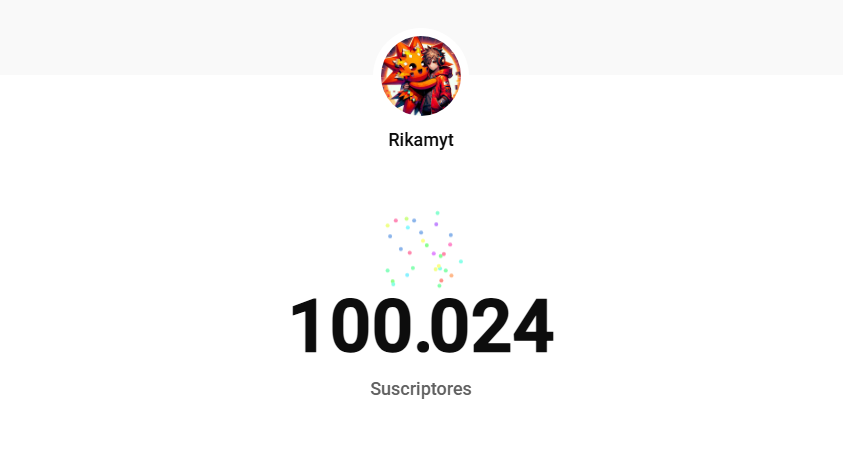 Rikamyt's tweet photo. 🎉 !Mi canal de @YouTube  ha llegado a 100.000 suscriptores! En parte ha sido gracias a las recomendaciones de @vidIQ #vidiq #especial #YouTuber 
https://t.co/cwHoRQ27AZ https://t.co/saYZ13Bsyj