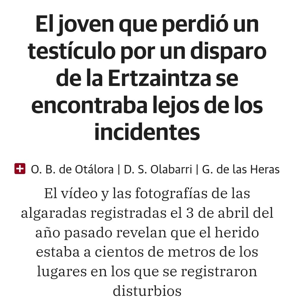 Jainko_Barik's tweet photo. El ertzaina que disparó, sus compañeros que lo encubrieron dando falso testimonio en sede judicial y el mando que lo permitió deben ser expulsados de la Ertzaintza hoy mismo. Responsabilidades penales aparte.
Basta ya de proteger a esta banda de matones incontrolados. https://t.co/fHiP2Bpkwq