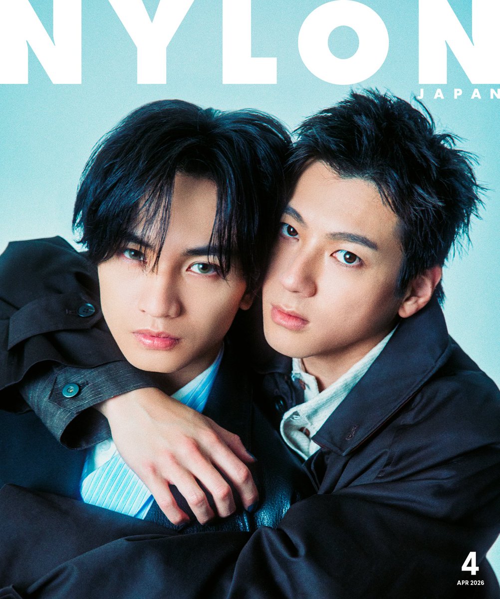 山田裕貴＆中島健人 『NYLON JAPAN』表紙でバックハグ❗️ “散りゆく美