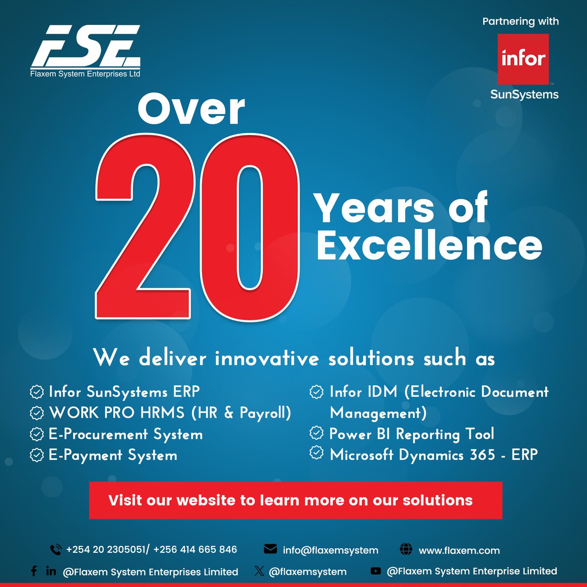 flaxemsystem's tweet photo. 20+ years in the game and still going strong 💪🏽
At Flaxem, we’ve spent over two decades helping businesses simplify operations, gain clarity, and grow with trusted ERP and digital solutions.
Let’s build smarter systems together.
#FlaxemSystem #ERPPartner #InforSunSystems https://t.co/1VKFxhZeqk