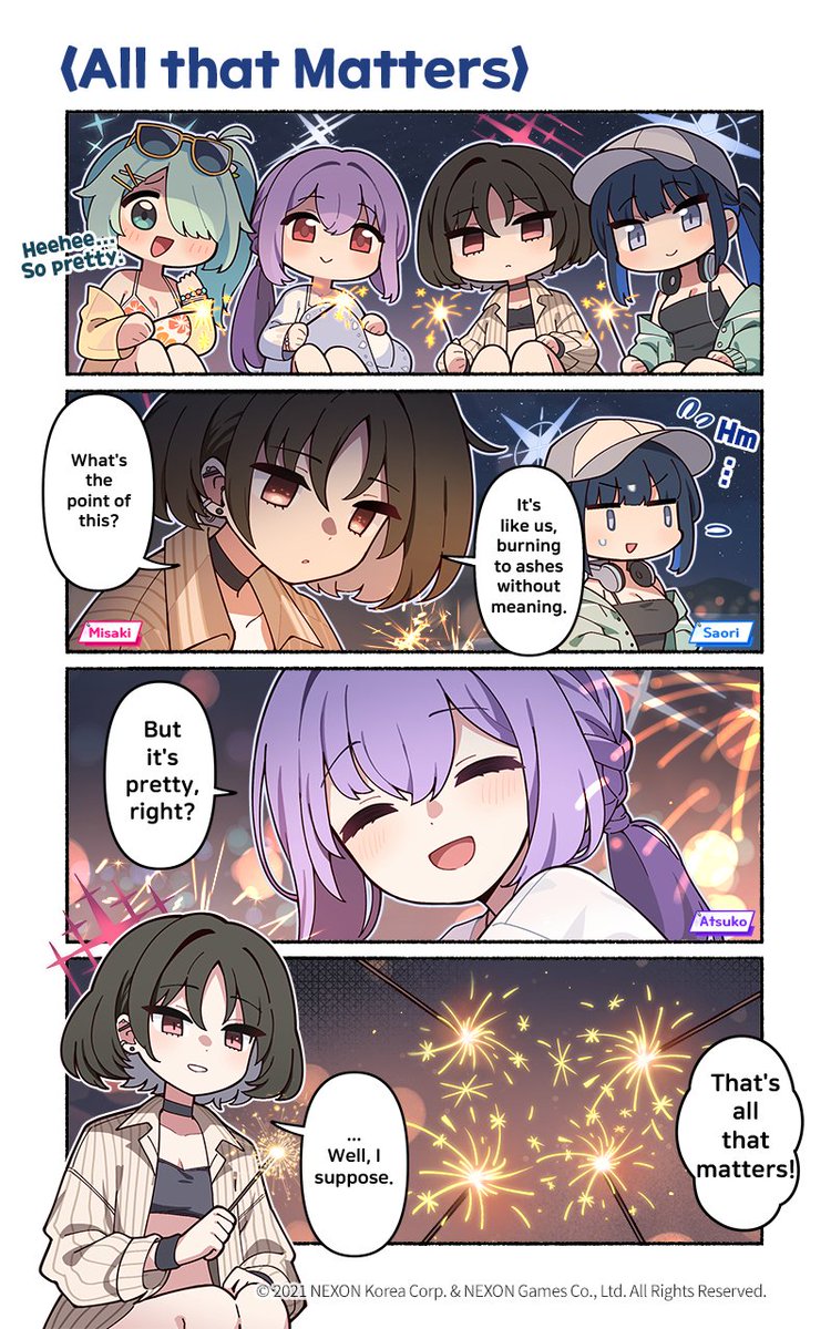 [Official 4-Panel Manga] Ep. 224
Brought to you by <a href="/donmin_h/">돈미니DONMINI</a>!

I believe there's nothing in this world without meaning!
Even the smallest things carry their own special significance.

#BlueArchive #BlueArchive4PanelManga