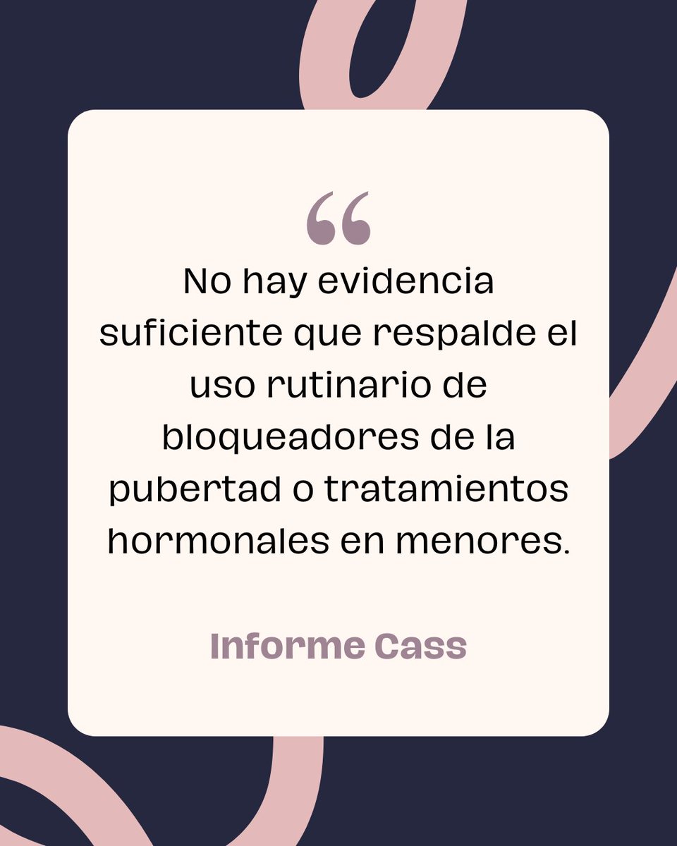 Amanda_DGIR's tweet photo. 🚨 ¿Bloqueadores y hormonas en menores?
El mayor informe independiente del Reino Unido afirma: no hay evidencia suficiente para usarlos de forma generalizada.
La ciencia debe guiar, no seguir consignas.
#InformeCass #NiñosNoCobayas #SaludBasadaEnEvidencia https://t.co/nmbadRLNvD