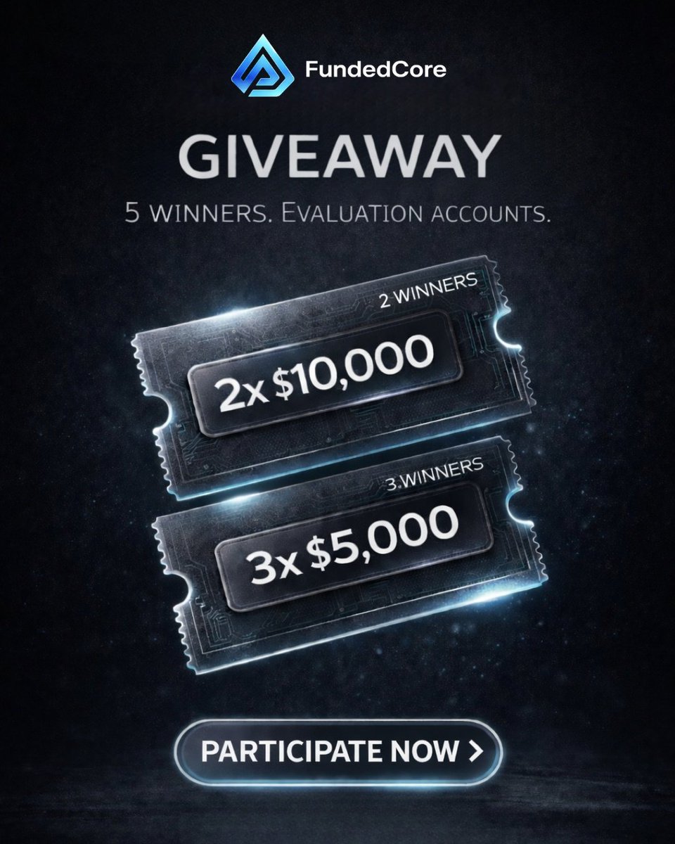 propfirmsplaza's tweet photo. 🚨 FREE $10K &amp; $5K CHALLENGE 🚨

We're teaming up with @FundedCore
To giveaway 2 × $10,000 &amp; 3 × $5,000

1️⃣ Follow @propfirmsplaza @FundedCore

2️⃣ Like, share &amp; repost 🔁

3️⃣ Comment 'Done' to complete all tasks;

(Winner in 72 hours) https://t.co/STM5Ix81BI
