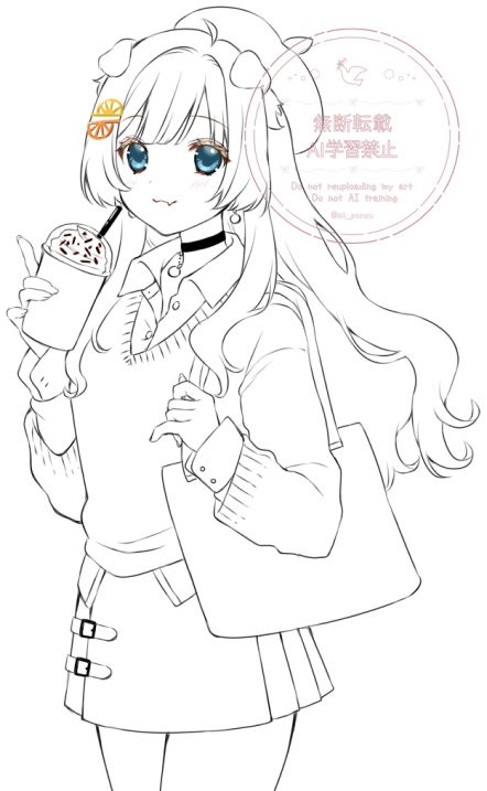 目だけ先に塗ったり塗らなかったりする線画公開ヽ(ﾟ∀ﾟ)ﾉ