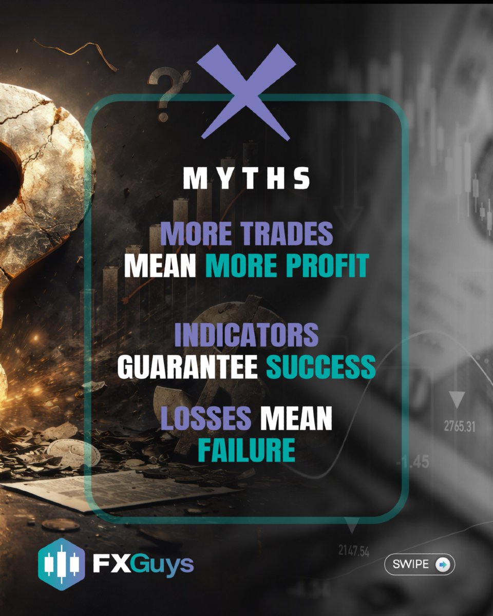 FXGuysNews's tweet image. Forex myths create unrealistic expectations.

 Learning the reality helps traders stay grounded and consistent. 🧠

#fxguys #forexmyths #tradingeducation #forexawareness #learnforex