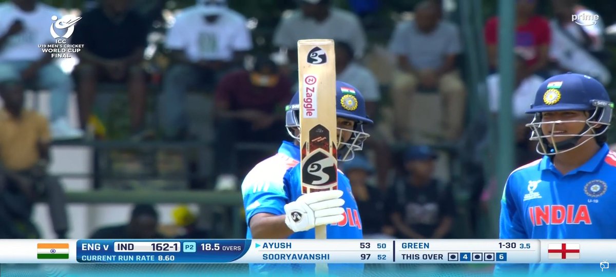 iamravi108's tweet photo. Ayush Mhatre brings up a brilliant FIFTY 👏🔥
Pressure game, big stage, and he stands tall 💪
Perfect support to Vaibhav Sooryavanshi, partnership on fire 🚀
Future of Indian cricket looks bright & fearless 🇮🇳✨
#INDvsENG #INDvENG #INDU19 #ENGU19
#AyushMhatre #VaibhavSooryavanshi
#U19WorldCup #TeamIndia #NextGen