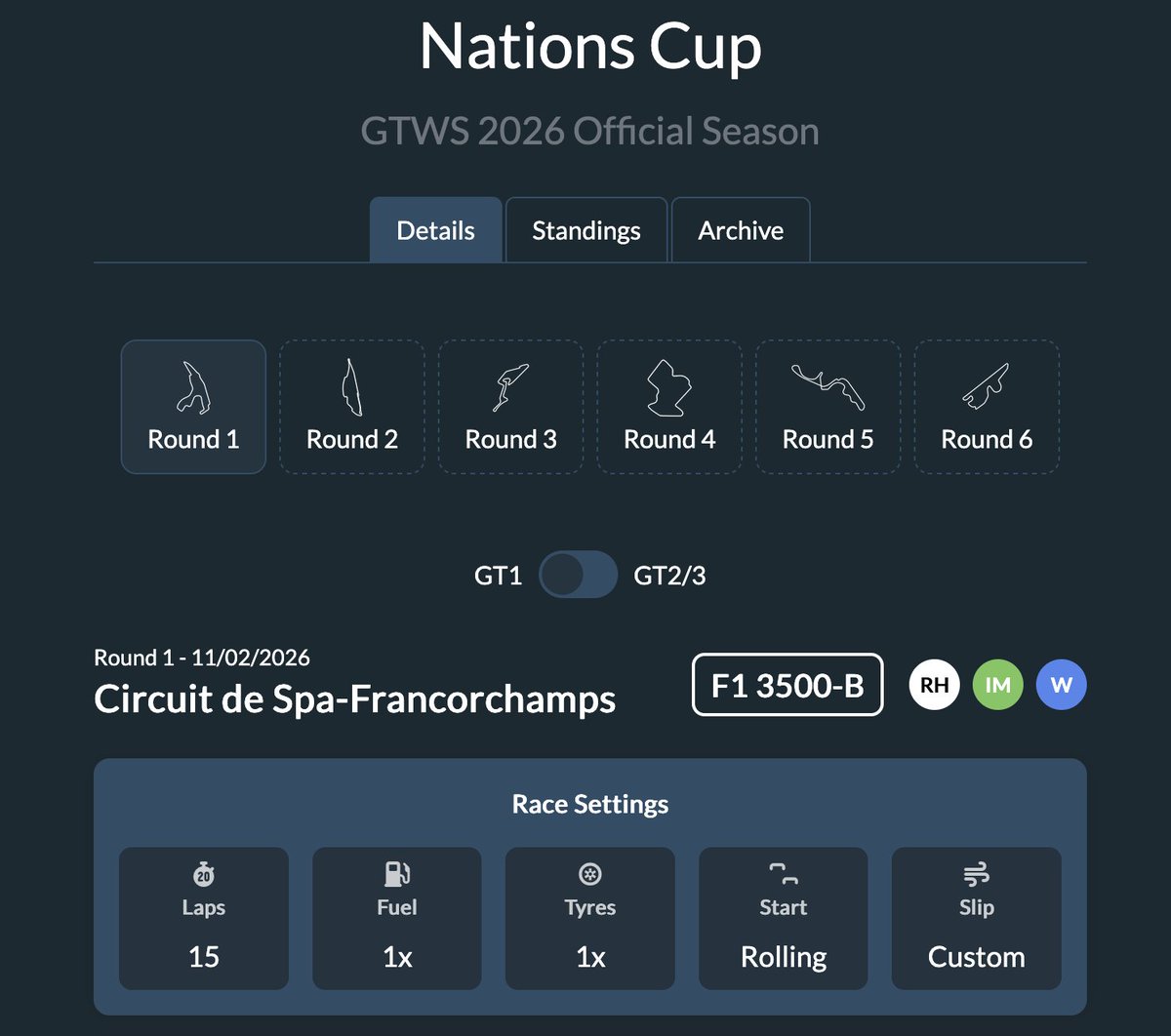 GTStatsLive's tweet photo. Details have been added for Nations Cup. Good luck!

https://t.co/NHS2ijW7Aw https://t.co/6Dnwnl1hjX