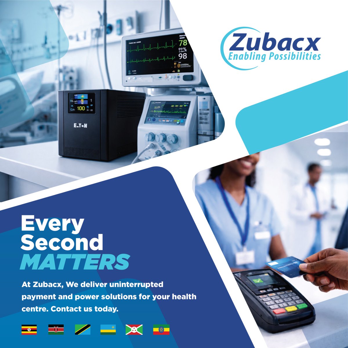 ZubaCx's tweet image. Every second matters in healthcare.

Zubacx delivers uninterrupted power and seamless payment solutions so health centres never miss a critical moment.

#EverySecondMatters #HealthcareTech #ReliablePower